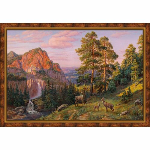 АЖ-1918 Картина стразами 'На поляне' 60*40см