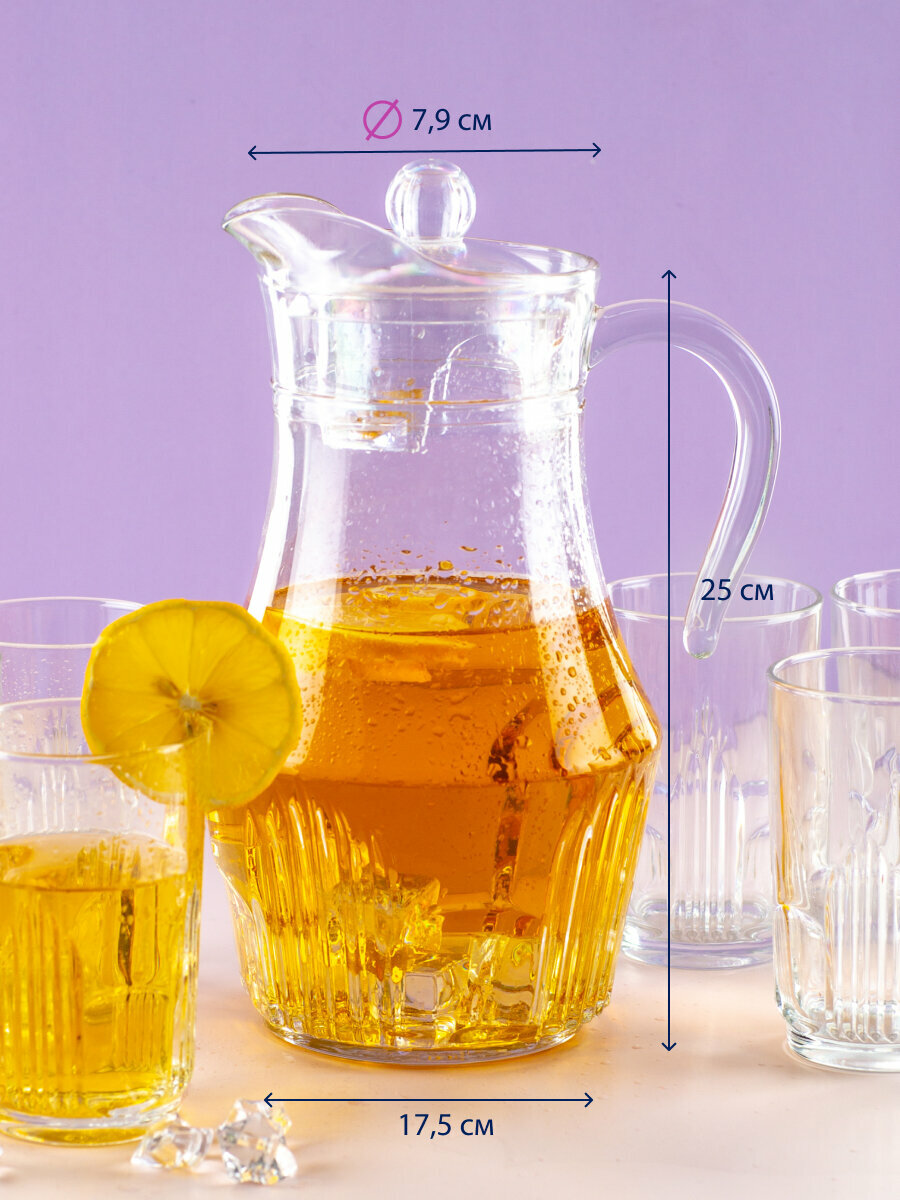 Набор Arcopal Orient, для воды/сока, стекло, с крышкой, 7пр. — фото 1