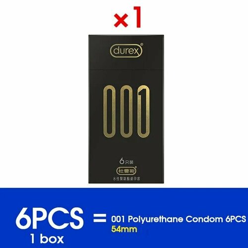 Полиуретановые презервативы на водной основе Durex 0.01 мм 6 шт ...