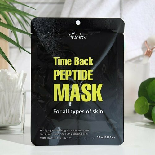 Маска тканевая для лица с пептидами Thinkco, 23 мл (комплект из 26 шт) тканевая маска для лица с пептидами thinkco time back peptide mask 1 шт