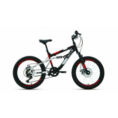 фото Велосипед 20 forward altair mtb fs (disk) (двухподвес) (6-ск.) 2022 (рама 14) черный/красный