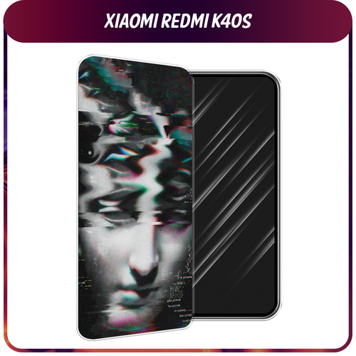 Силиконовый чехол на Xiaomi Poco F4/Redmi K40S / Сяоми Редми K40S Glitch Art силиконовый чехол на xiaomi poco f4 redmi k40s сяоми редми k40s лиса в очках