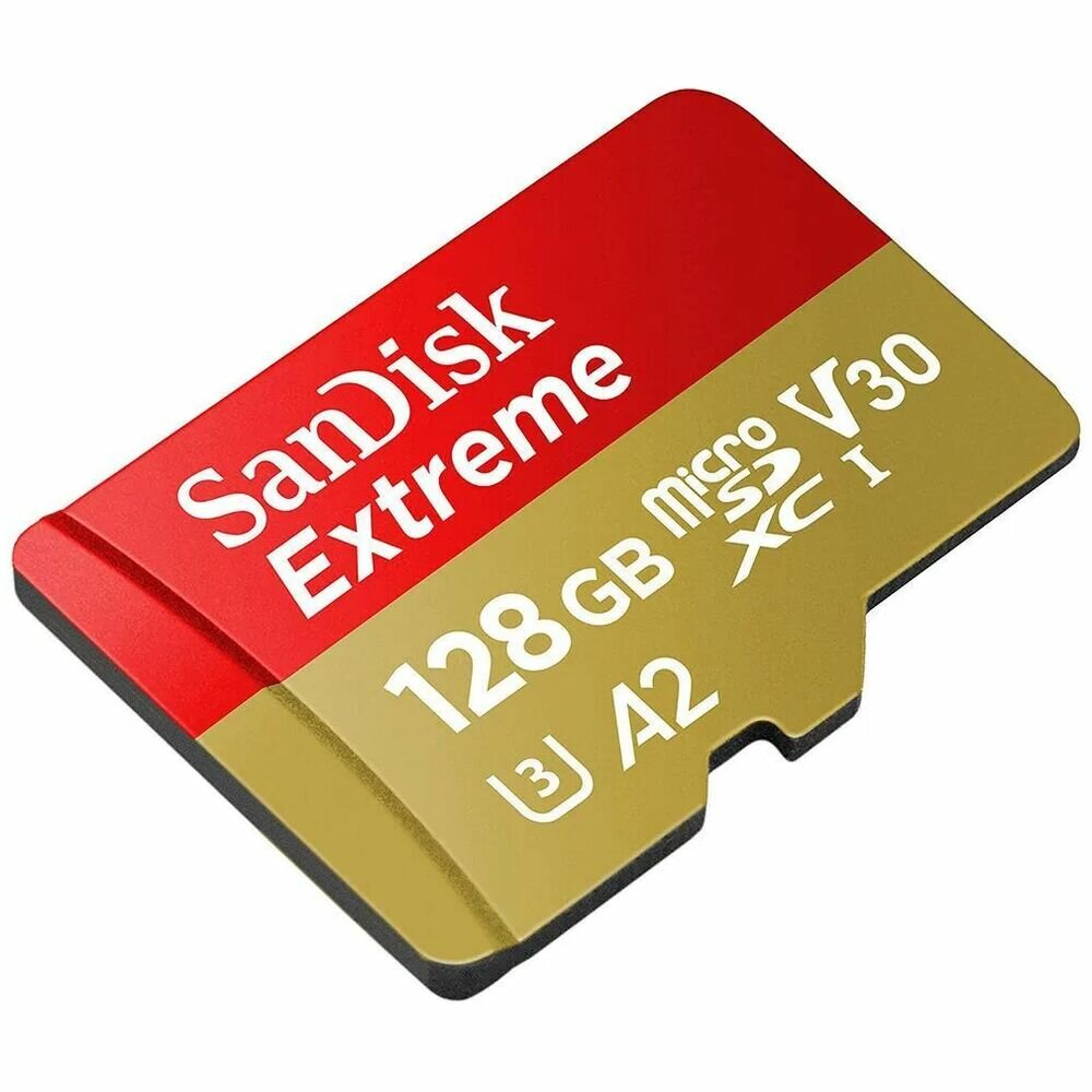 Карта памяти Micro SecureDigital 128Gb SanDisk Extreme Gaming microSDXC class 10 UHS-1 U3 V30 A2 (SDSQXAA- 128G-GN6GN)