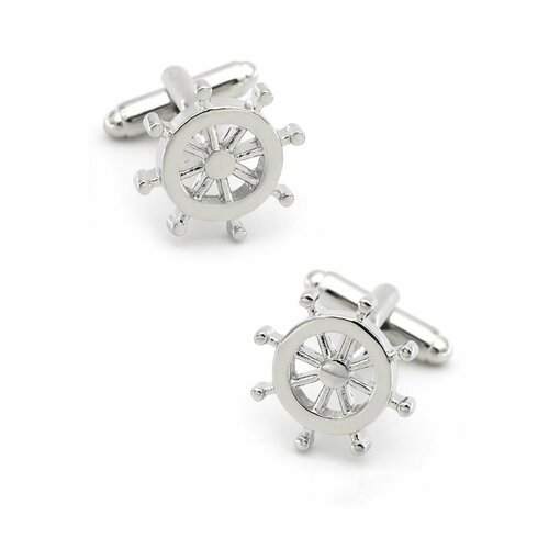 Запонки GameМерч запонки якорь и штурвал золотой cuff links