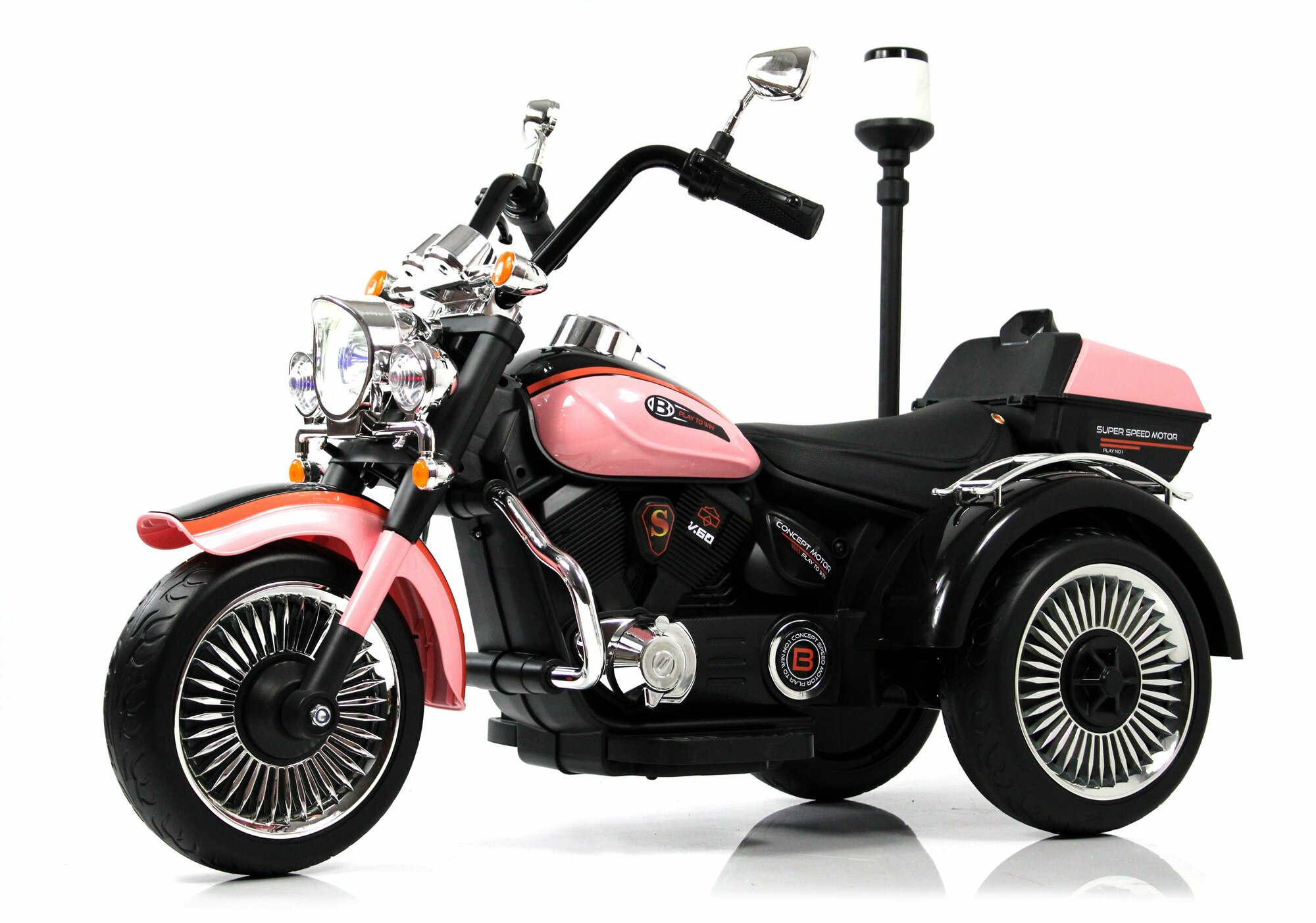 Rivertoys Детский электротрицикл K003PX розовый