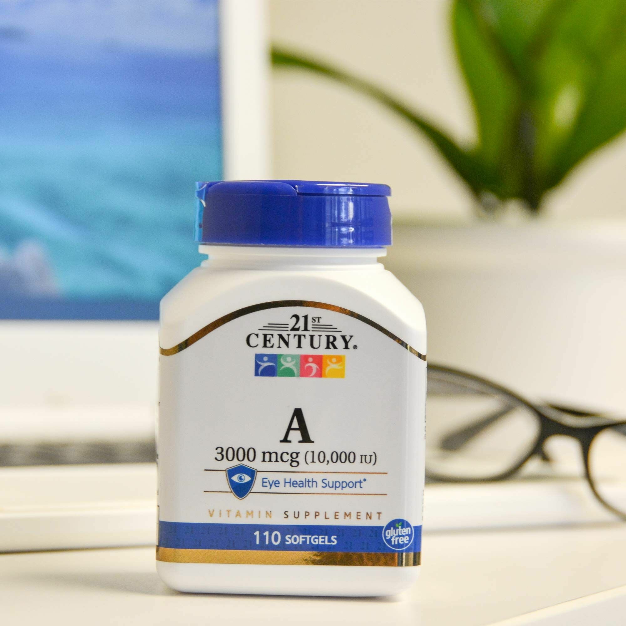 Изображение Витамин А 21 st Century Vitamin A 10000 iu 3000 мкг. 110 таблеток