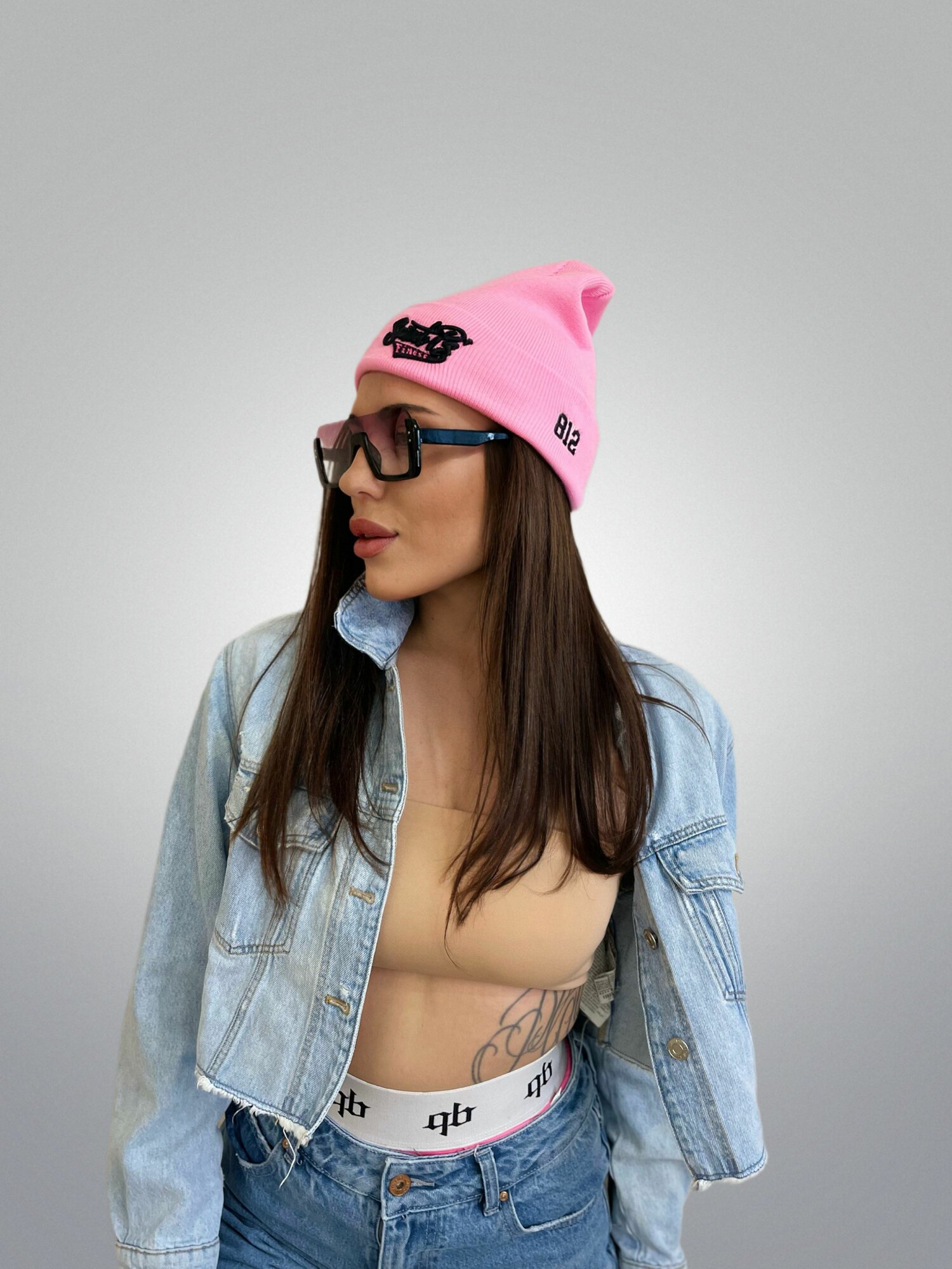 Шапка-бини для мужчин и женщин, размер 54/58, розовый — фото 1