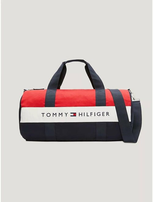 Сумка спортивная TOMMY HILFIGER, 56х28х28 см, красный, мультиколор