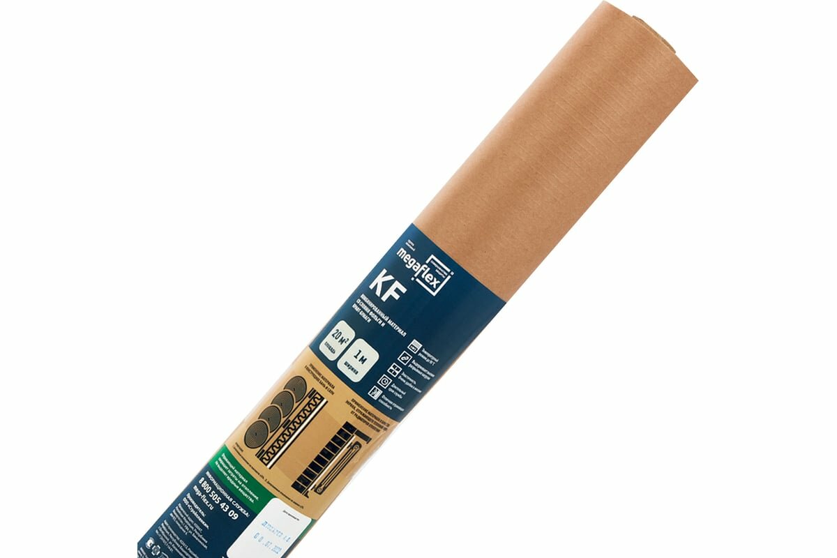 Megaflex Фольга для бани сауны KF на крафт бумаге 1м20м KF ( 20м2) FOIKF.100.20