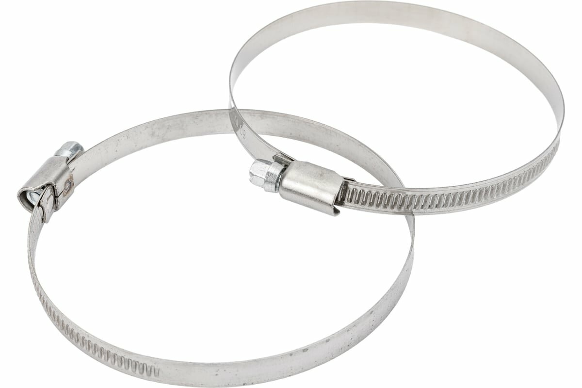 Обжимной хомут из нержавеющей стали Tech-Krep 80х100 2шт - ярлык 104053