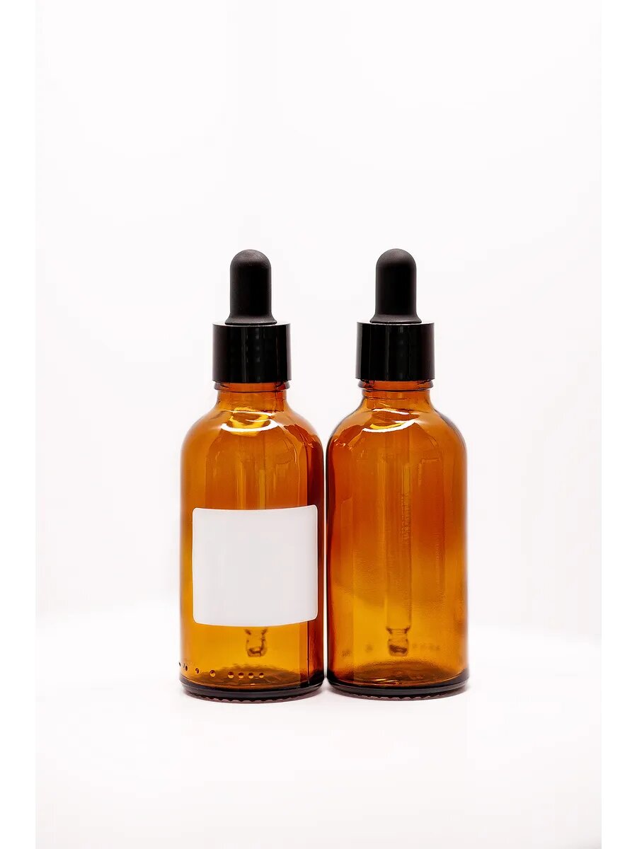 Стеклянные флаконы темные с пипеткой 50 мл — фото 1