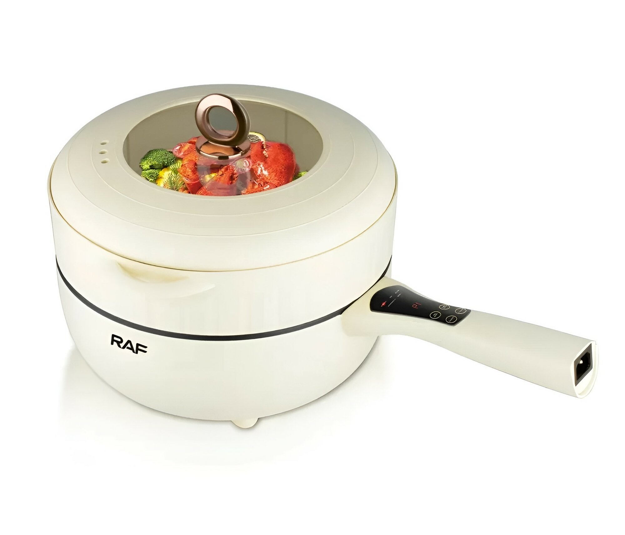 фото Электрическая сковорода, пароварка электрическая, домашние пароварки, 1500Вт, объем пароварки 5 и сковороды 7 литров, алюминий,5402