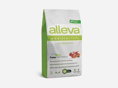 Изображение товара Корм сухой для собак Alleva Equilibrium Puppy Mini & Medium с ягненком для щенков мелких и средних пород, 2 кг