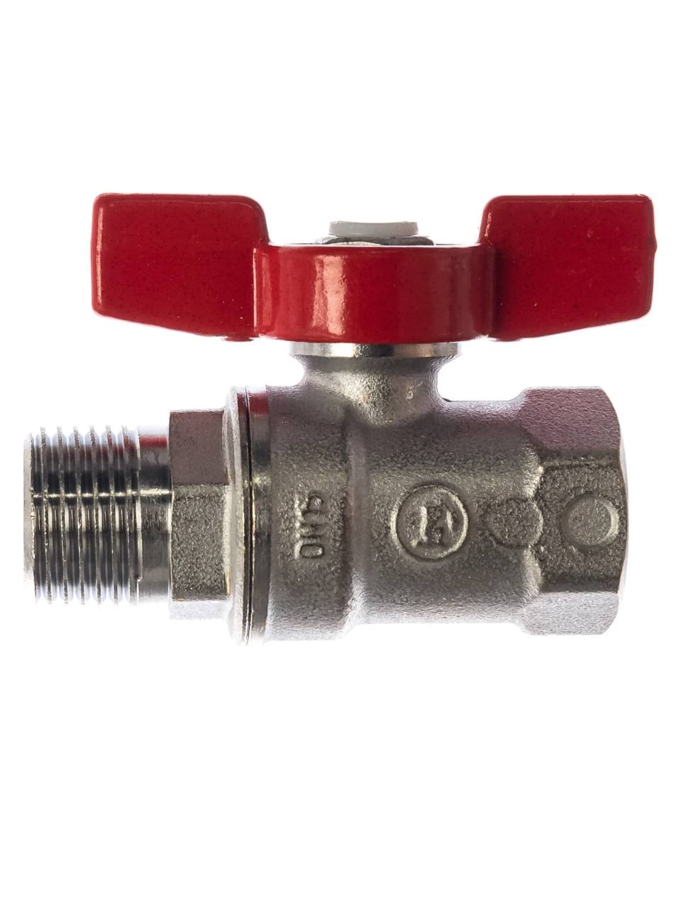 Кран шаровый 1/2 GIACOMINI внутренняя, наружная резьба, ручка бабочка 1 шт. — фото 1