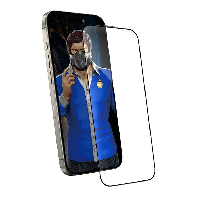 BlueO стекло для iPhone 16 Pro Max, Large arc Anti-Dust Anti-Static Black (защита динамика) — фото 1