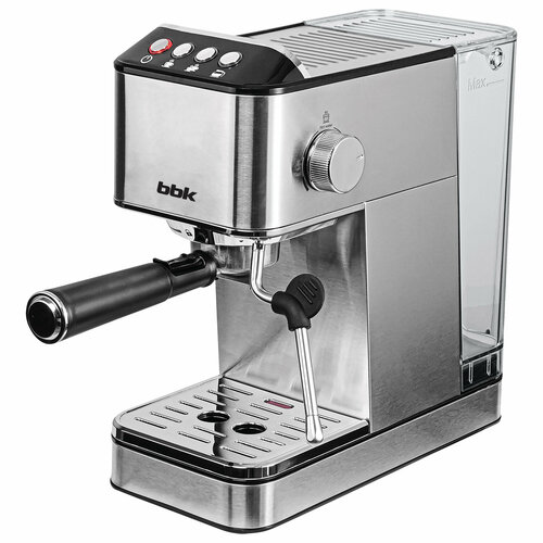 Кофеварка BBK BCM1501 рожковая нержавеющая стальпластик 20 Бар серебристый 8695₽