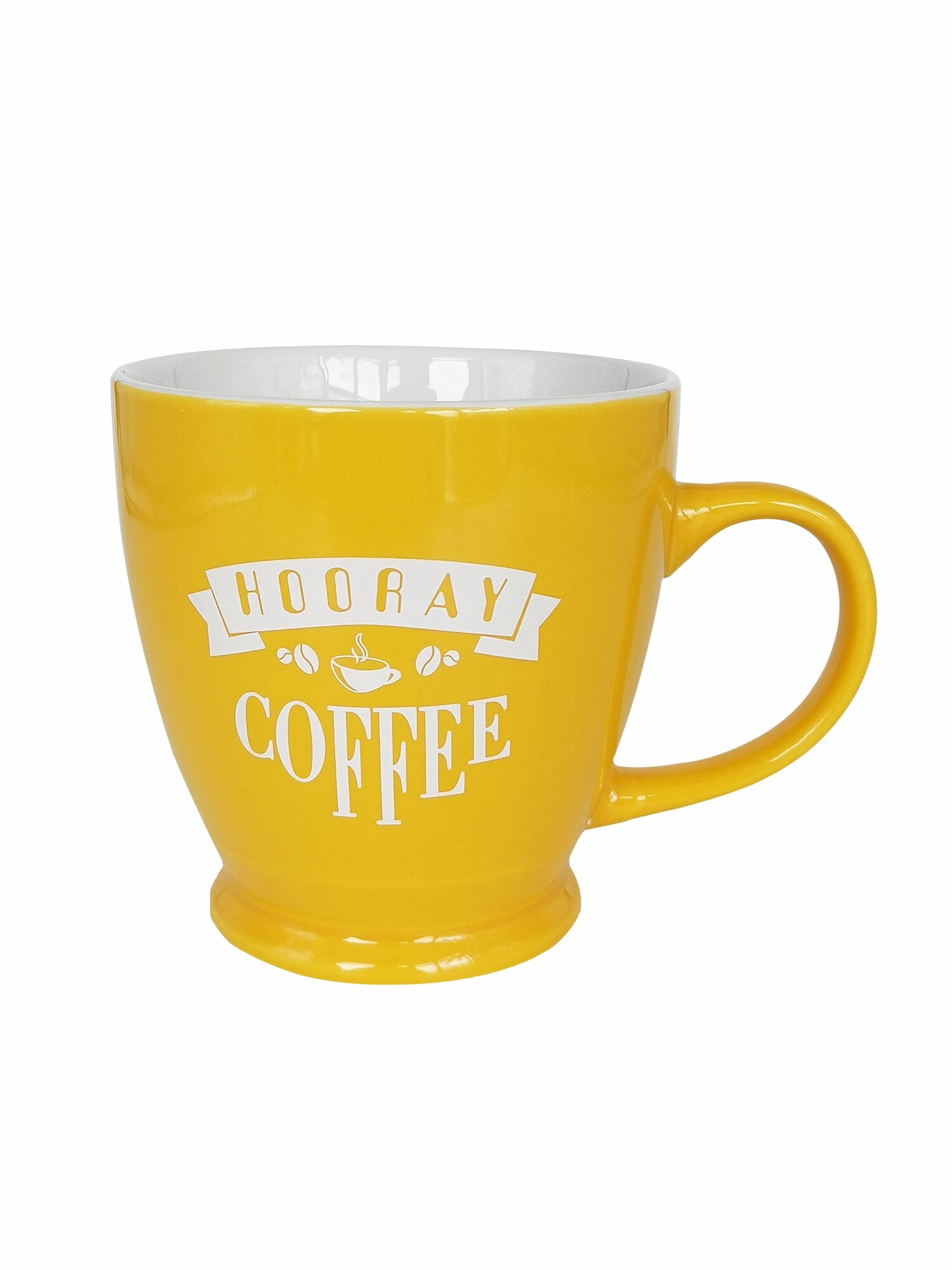 Кружка для чая и кофе керамическая объемом 400мл, надпись Coffee — фото 1