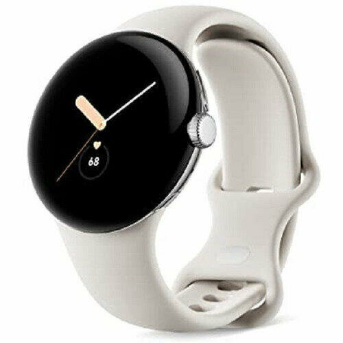 Умные часы Google Pixel Watch 41mm, Wi-Fi, Polished Silver/Chalk Band