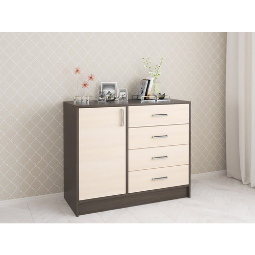 Комод большой Катрин 6, Венге/Дуб Сонома, 100х83х43 см.