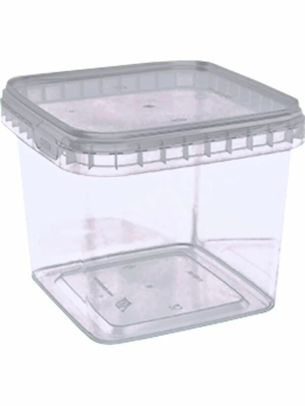 Дигрус Ведро квадратное 1 15 л  прозрачное