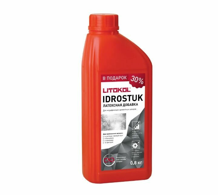 Латексная добавка LITOKOL IDROSTUK-m (литокол идростук) 08 кг