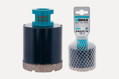 Изображение товара Алмазная коронка по керамограниту вакуумная пайка Bihui 75 мм (DBDF75)