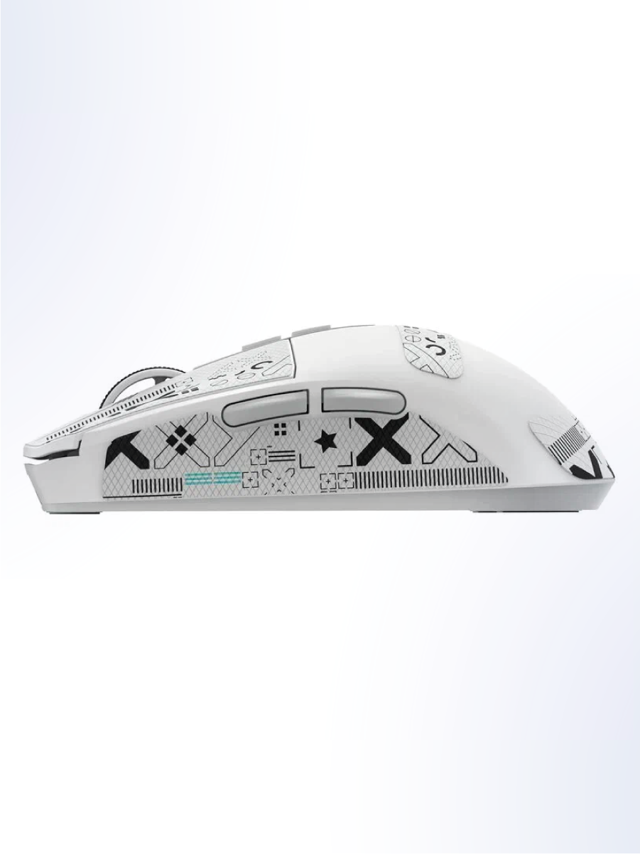 Игровая мышь беспроводная Attack Shark X6 сенсор PAW 3395, док-станция, белая — фото 1