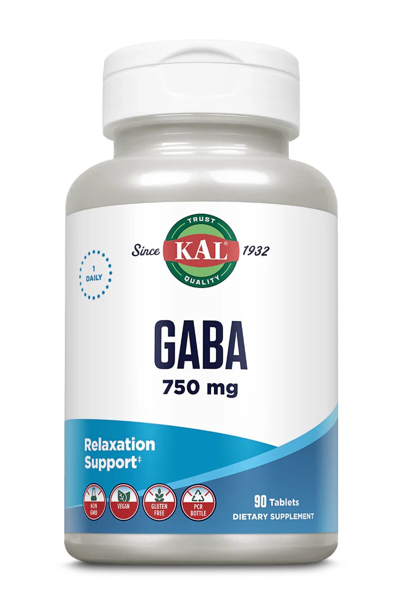KAL GABA 750 мг 90 таб успокоение нервной системы улучшение сна