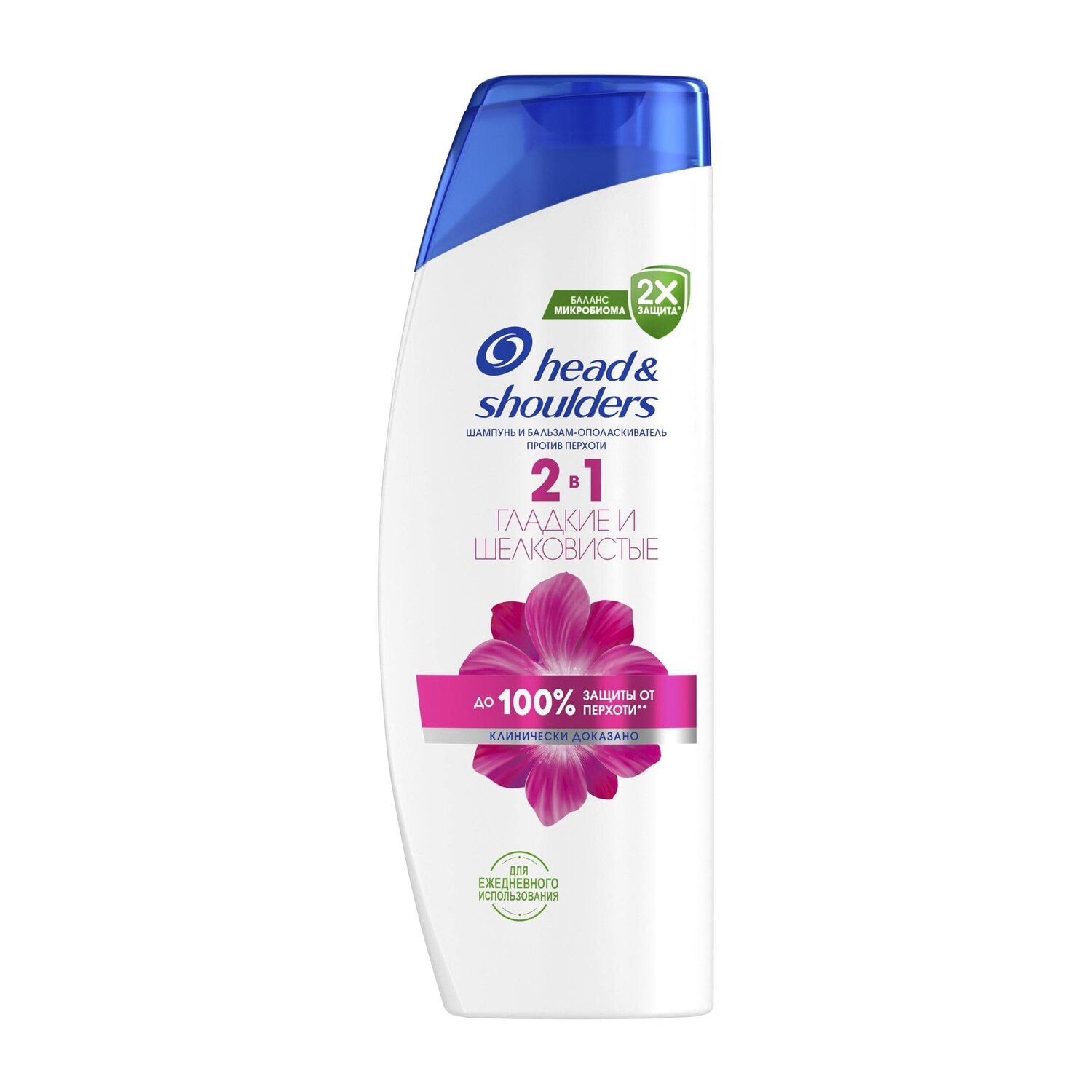 HEAD&SHOULDERS Шампунь 2в1 Гладкие и шелков 400мл