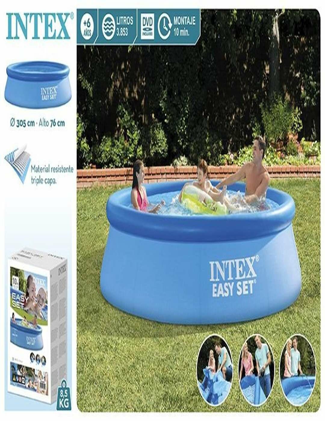 Надувной бассейн Intex 28120NP Easy Set, 305 * 76 см, 3853 л — фото 1