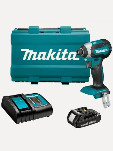 Изображение товара Ударный шуруповерт аккумуляторный 170Нм 18В LXT Li-Ion, акк 1x1,5Ач и з/у, кейс Makita DTD153SY
