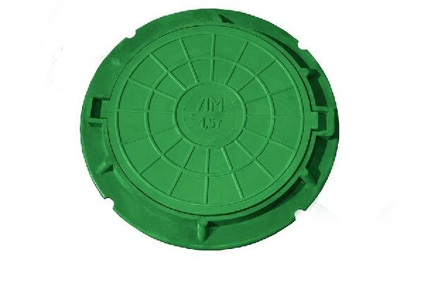 Люк полимер-песчаный тип ЛМ А15-750 зеленый