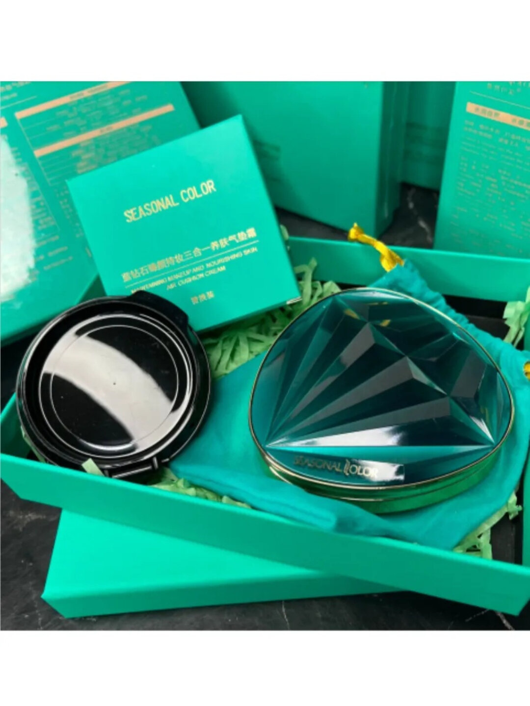 Кушон тональный крем DRAWSHE увлажняющий крем Brilliant для лица, 4 в 1, 13 г