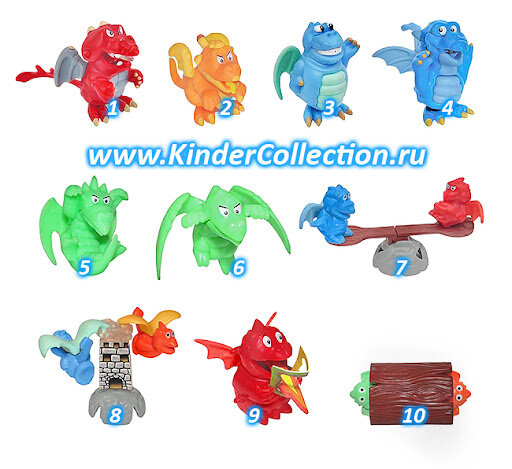 Киндер драконы 1шт