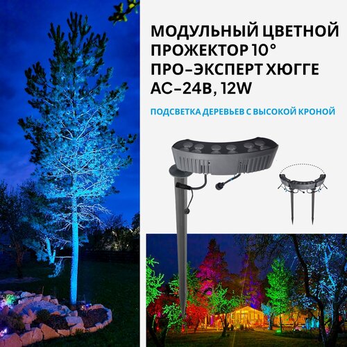 Прожектор-светильник уличный RGB для деревьев АС-24В 12 Вт