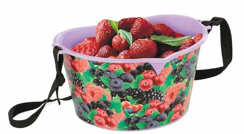 Лукошко для сбора ягод корзинка для фруктов, 3 л фиолетовый - фотография № 1