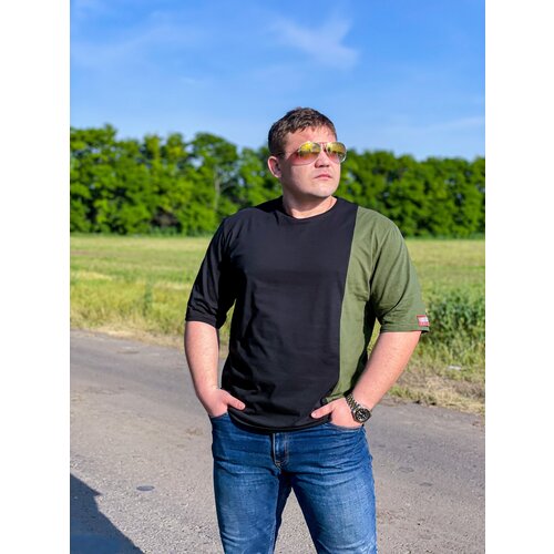 фото Футболка bloke big, размер 60-62, черный, хаки