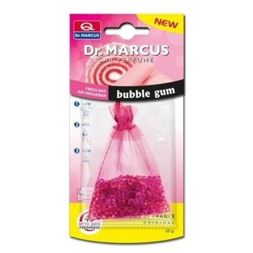 Dr. Marcus Ароматизатор для автомобиля Fresh Bag Bubble Gum 20 г специальный розовый