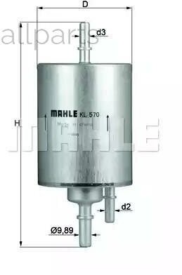 MAHLE KL570 Mahle Фильтр топливный погружной KL 570