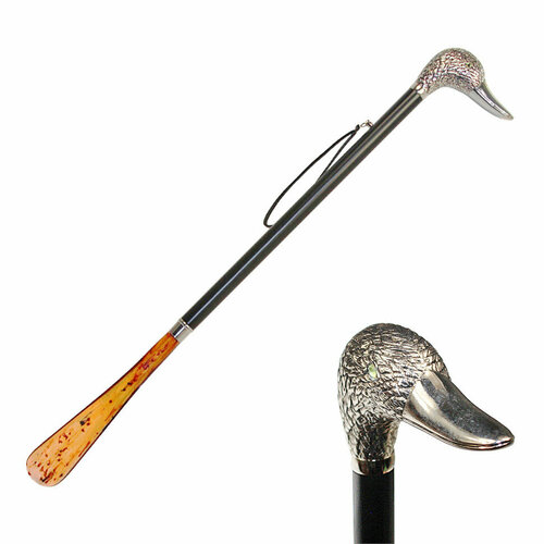 Дизайнерский рожок для обуви NICO пластик + хром, 66 - 70 см. утка