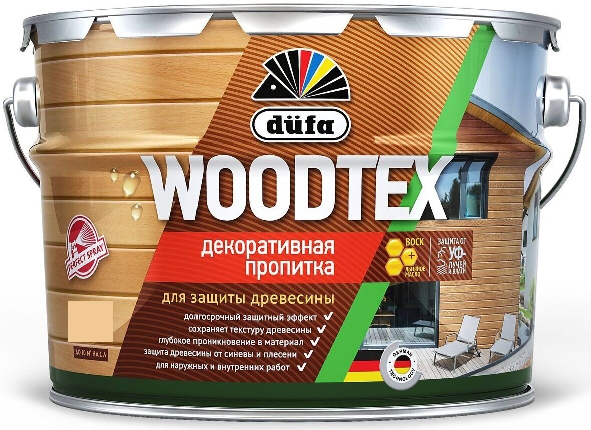 средство деревозащитное DUFA Woodtex 10л венге, арт.Н0000006318 - фото №5