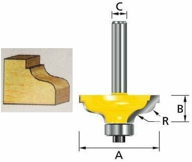 Фреза кромочная калевочная Makita "Гусек" 34, 9х14, 28х8х32х2Т, - фото №2