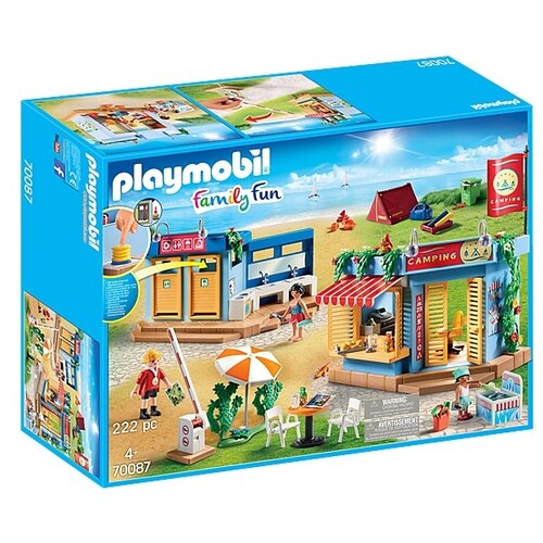 фото Набор с элементами конструктора playmobil family fun 70087 большой кемпинг