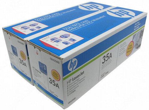 Картридж лазерный HP 35A / CB435AF Dual Pack черный, 2 х 1500 стр. для HP LaserJet P1002/ P1003