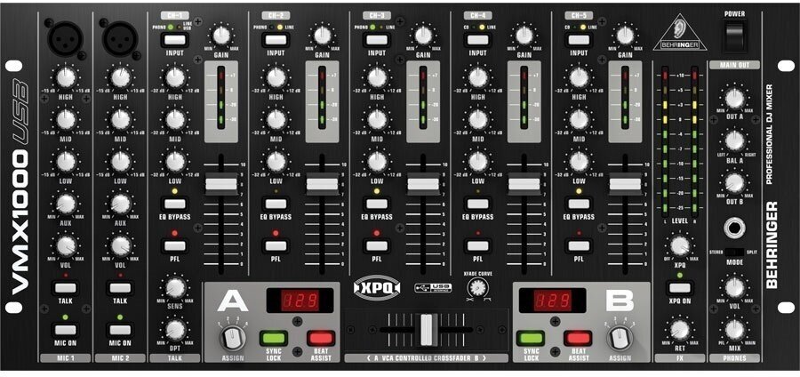 Микшер для DJ 7-канальный BEHRINGER VMX1000USB