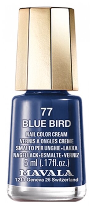 Лак для ногтей Mavala Blue Bird, глянцевое покрытие для маникюра и педикюра, 1 шт, 5 мл