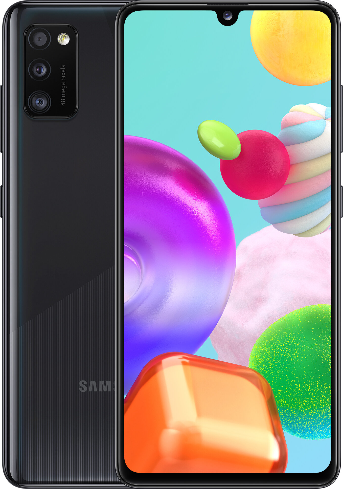 Смартфон Samsung Galaxy A41 4/64 ГБ RU, Dual nano SIM, черный