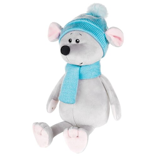 фото Мягкая игрушка maxitoys мышонок стасик в шапке и шарфе 21 см