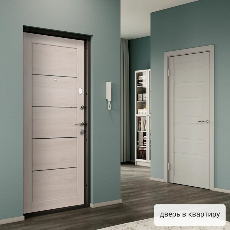 Дверь входная Torex для квартиры металлическая Flat-XL, 950х2050 правый, тепло-шумоизоляция, антикоррозийная защита, замки 4-го класса, серый/бежевый - фотография № 4