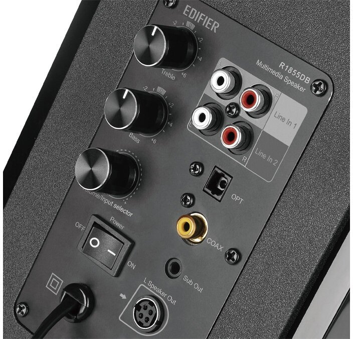 Компьютерная акустика 2.0 Edifier активные, 70W RMS, 60-20000Гц, дерево, пульт ДУ, BT 5.0,выход на сабвуфер,Opt/Coaxial,2 RCA - фото №15